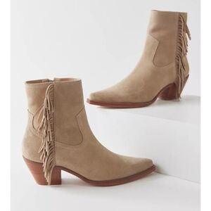 Fringe Tan Ankle Boots